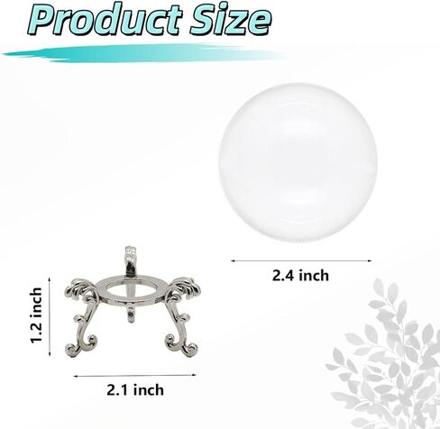 3D Crystal Ball with Stand, 2.4inch Universe Gifts Decorative Quartz Glass Ball Elegant Crystal Sphere Decor & Witchy Home Decor (Clear Crystal Ball) in Saudi Arabia