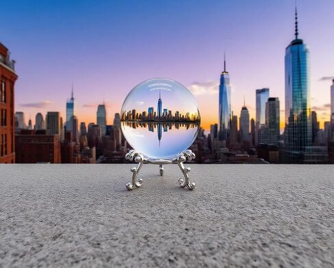 3D Crystal Ball with Stand, 2.4inch Universe Gifts Decorative Quartz Glass Ball Elegant Crystal Sphere Decor & Witchy Home Decor (Clear Crystal Ball) in Saudi Arabia