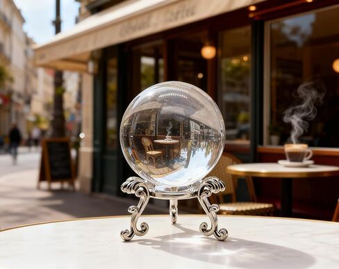 3D Crystal Ball with Stand, 2.4inch Universe Gifts Decorative Quartz Glass Ball Elegant Crystal Sphere Decor & Witchy Home Decor (Clear Crystal Ball) in Saudi Arabia