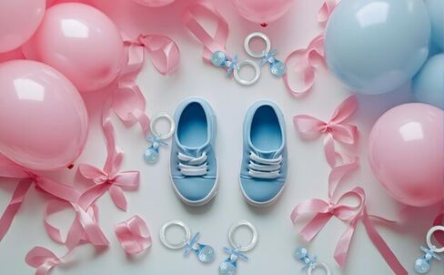 لهايات أطفال أدوروكس 144 صغيرة من الأكريليك باللون الأزرق لتزيين طاولة حمام الطفل (144 قطعة) in Kuwait