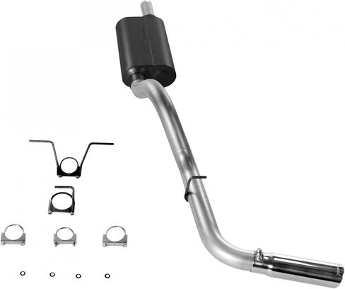 Flowmaster 17278 Force II Cat-Back Exhaust Kit 3 Inch Aluminized Steel with 3.5 inch Polished Stainless Steel Tips Compatible with 2000-2003 Dodge Dakota 4.7L 5.2L 5.9L V8 in Saudi Arabia