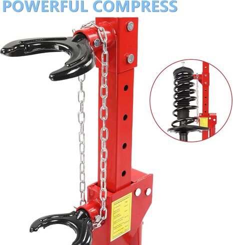 Strut Spring Compressor 6600lbs 3 Ton with 4 Snaps 7 Positioning Holes Adjustable Hydraulic Joints Auto Strut Coil Spring Compressor Tool, Red in Saudi Arabia