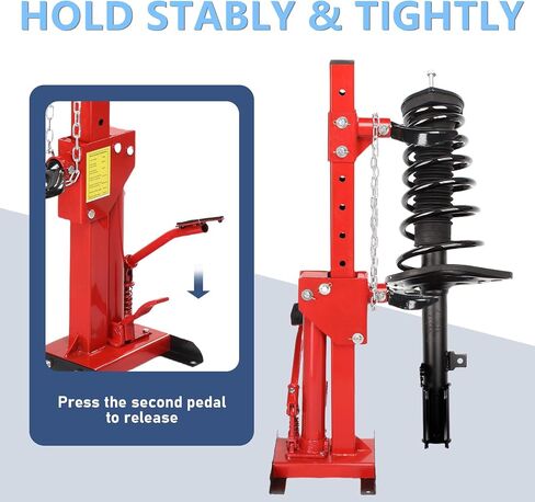 Strut Spring Compressor 6600lbs 3 Ton with 4 Snaps 7 Positioning Holes Adjustable Hydraulic Joints Auto Strut Coil Spring Compressor Tool, Red in Saudi Arabia