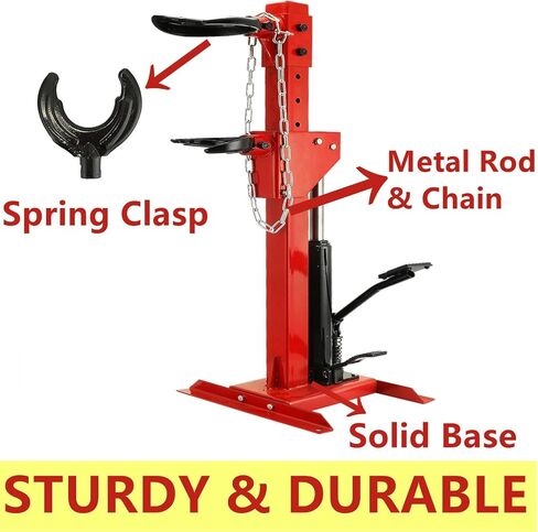 Strut Spring Compressor 6600lbs 3 Ton with 4 Snaps 7 Positioning Holes Adjustable Hydraulic Joints Auto Strut Coil Spring Compressor Tool, Red in Saudi Arabia