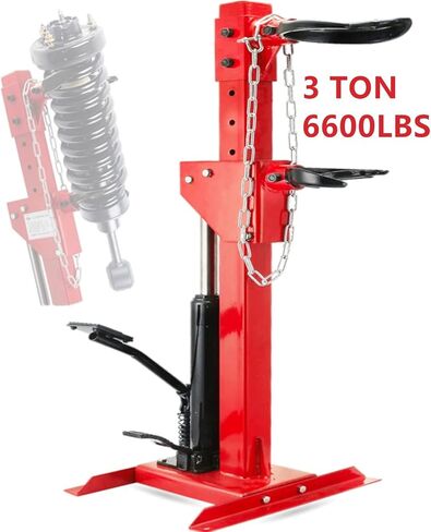 Strut Spring Compressor 6600lbs 3 Ton with 4 Snaps 7 Positioning Holes Adjustable Hydraulic Joints Auto Strut Coil Spring Compressor Tool, Red in Saudi Arabia