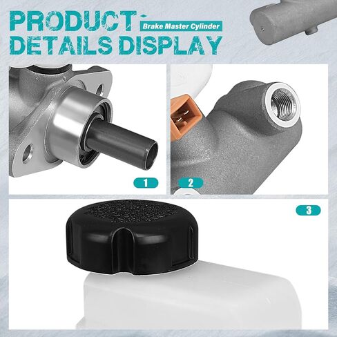 M630456 Brake Master Cylinder with Reservoir and Sensor Compatible with Hyundai Vehicles - Sonata 2006-2010, Azera 2006-2013 - Replace# 585103K300 in Saudi Arabia