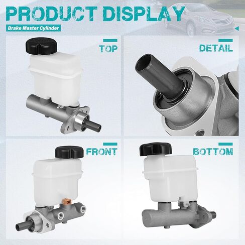 M630456 Brake Master Cylinder with Reservoir and Sensor Compatible with Hyundai Vehicles - Sonata 2006-2010, Azera 2006-2013 - Replace# 585103K300 in Saudi Arabia