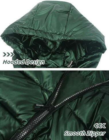 Happy Cherry Boys Shiny Quilted Vest, Teens Hooded Vest Zipper Sleeveless Jacket in Saudi Arabia