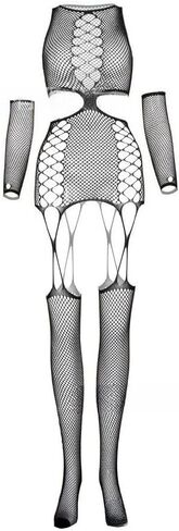 Fishnet Mesh Bodystockings Sexy Lingerie for Women Sexy See Through bodysuit Stockings Black in Kuwait