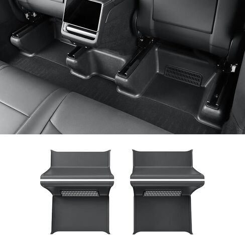 Luckeasy 9pcs Seat Slide Pad Pad Cover وتحت حصيرة أرضية مقعد لنموذج Tesla Y Juniper 2025 2026 Floor Mats Track مقاوم للخدش للموديل Y Juniper Association TPE Black in Saudi Arabia