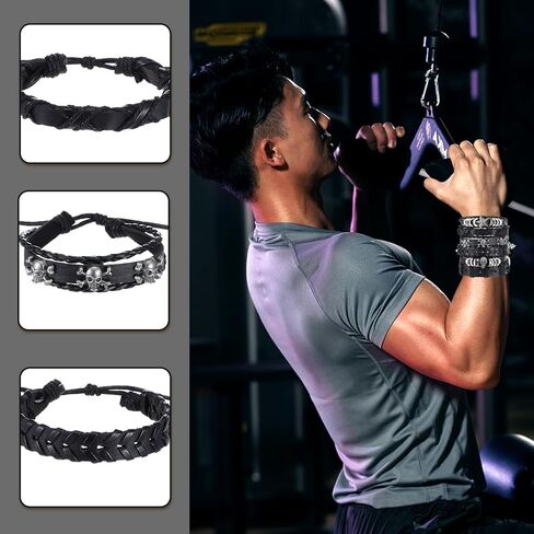 3 PCS Punk Rock Studded Bracelets Set, Spiked Studded Bracelet Cuff 80s Emo Goth Jewelry Accessories Wristband Adjustable in Saudi Arabia