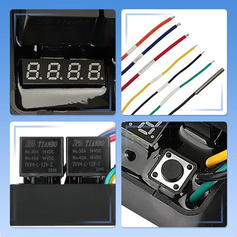 Digital Thermatic Fan Switch Kits DC-0444, 12V and 24V Adjustable Temperature Range Dual Radiator Fan Kit, 104ºF-230ºF Electric Thermatic Fan Controller Switch Kit Replace 0444 in Saudi Arabia