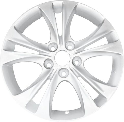 Double 5-Spoke Medium Sparkle Silver Full Face 16x6.5 Alloy Factory Wheel - Restored to OEM | Aluminium Rim Replacement | 16 Inch Wheel, Compatible with 2011-2015 Hyundai Sonata in Saudi Arabia