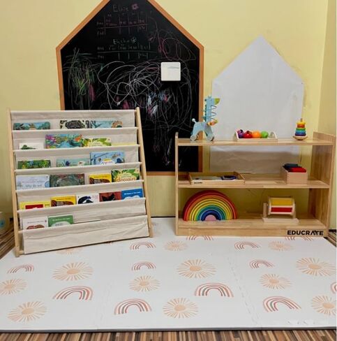 Simple Kid Co. Play Mat for Baby, Toddler and Infants, Six Interlocking Tiles Made with Soft Non-Toxic EVA Foam, 4x6 feet (Terrazzo) (SKC06) in Saudi Arabia