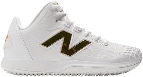 New Balance Men's Ohtani 1 Baseball Turf Shoes White/Gold Medium 10 in Saudi Arabia
