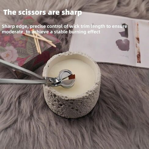 شمعة فتيل تيك ومجموعة السخان ، مقص 7.09 بوصة مع الخطاف ، الفولاذ المقاوم للصدأ in Kuwait