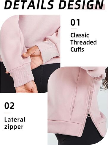 ALLZERO Women's Sweatshirt Cropped Hoodies Fleece Quarter Zipper Pullover Sweaters Fall Winter Fashion 2026 Clothes in Kuwait