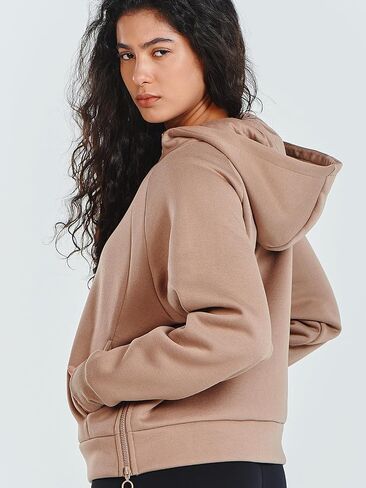 ALLZERO Women's Sweatshirt Cropped Hoodies Fleece Quarter Zipper Pullover Sweaters Fall Winter Fashion 2026 Clothes in Kuwait