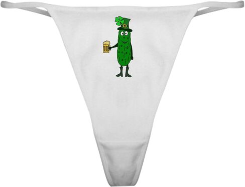 Cafepress Pickle St. Patrick's Day Classic Thong Intonder ، سراويل داخلية للسيدات in Saudi Arabia