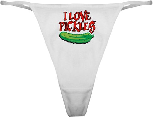 CafePress I Love Pickles Classic Thong Underwear, Womens Panties in Saudi Arabia