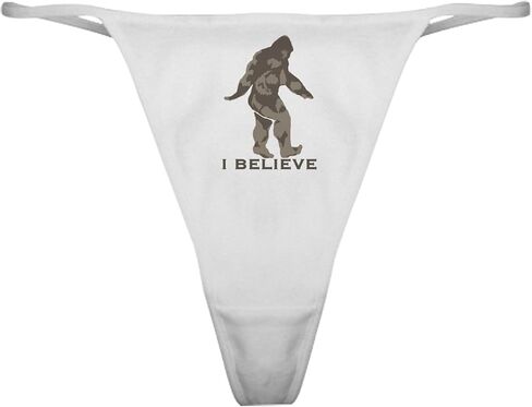 Cafepress أنا أؤمن بالملابس الداخلية Thong Bigfoot الكلاسيكية ، سراويل داخلية للسيدات in Kuwait