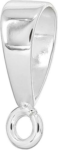 1PC Sterling Silver Slider Pendant Clasp Bail Connector with Open Loop in Saudi Arabia