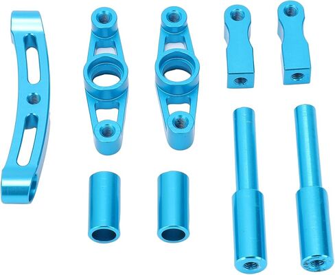 Steering Parts RC Car Servo Mounts Aluminum Alloy Upgrade Accessories High Stability Lightweight Durable for Tamiya TT01 Blue 19x6mm 7PCS in Saudi Arabia