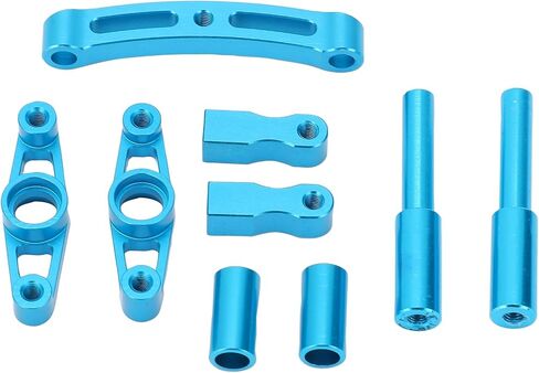 Steering Parts RC Car Servo Mounts Aluminum Alloy Upgrade Accessories High Stability Lightweight Durable for Tamiya TT01 Blue 19x6mm 7PCS in Saudi Arabia