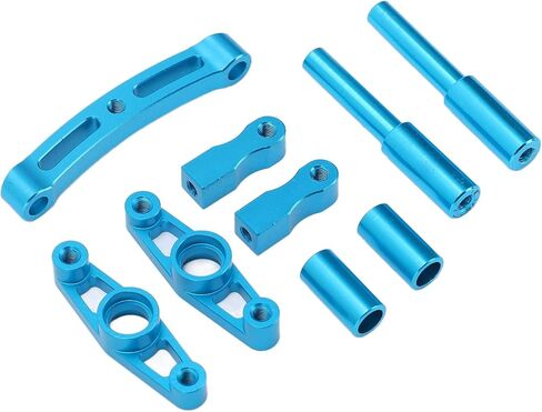 Steering Parts RC Car Servo Mounts Aluminum Alloy Upgrade Accessories High Stability Lightweight Durable for Tamiya TT01 Blue 19x6mm 7PCS in Saudi Arabia