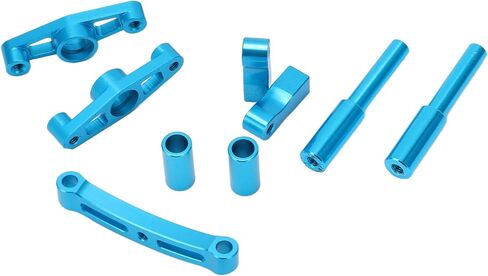 Steering Parts RC Car Servo Mounts Aluminum Alloy Upgrade Accessories High Stability Lightweight Durable for Tamiya TT01 Blue 19x6mm 7PCS in Saudi Arabia