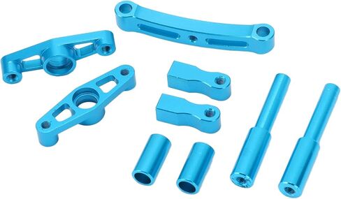 Steering Parts RC Car Servo Mounts Aluminum Alloy Upgrade Accessories High Stability Lightweight Durable for Tamiya TT01 Blue 19x6mm 7PCS in Saudi Arabia
