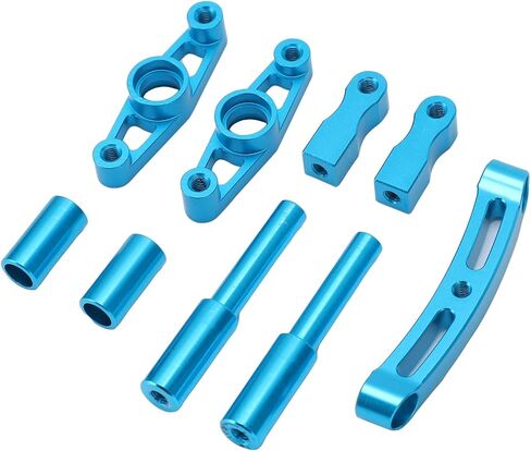 Steering Parts RC Car Servo Mounts Aluminum Alloy Upgrade Accessories High Stability Lightweight Durable for Tamiya TT01 Blue 19x6mm 7PCS in Saudi Arabia