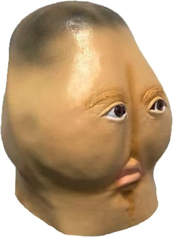 Novelty Funny Mask Latex , Spoof Butt Head mask Adults Ass Halloween Party Costume Accessory Prop Cosplay,Brown in Saudi Arabia