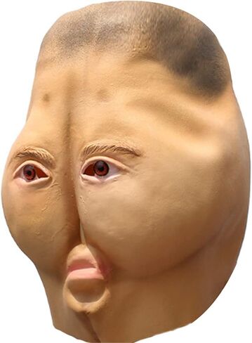 Novelty Funny Mask Latex , Spoof Butt Head mask Adults Ass Halloween Party Costume Accessory Prop Cosplay,Brown in Saudi Arabia