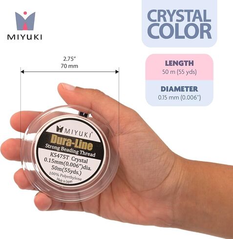 Miyuki Dura-line Strong Beading Thread - 20 Meters - Smoke Grey, 0.15mm in Saudi Arabia
