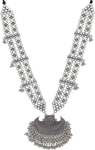 Statement Ethnic Indian Silver Oxidized Boho Fashion Handmade Afghani Tribal Necklace Jewelry in Saudi Arabia
