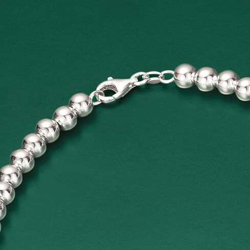 Ross-Simons Italian 6-14mm Sterling Silver Bead Necklace Tradlace in Saudi Arabia