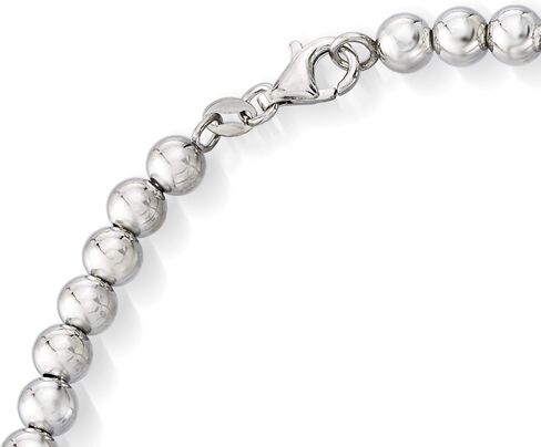 Ross-Simons Italian 6-14mm Sterling Silver Bead Necklace Tradlace in Saudi Arabia
