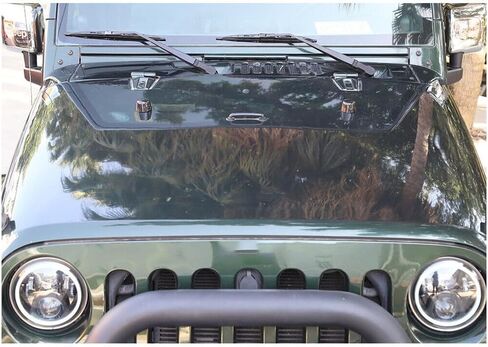 Engine Hood Rubber Head Decor Cover Trim Carbon Fiber Exterior Front Left Right ABS Plastic 2pcs for Jeep for Wrangler 2007-2017 for Wrangler JK 2018 Smooth FJWJ0EHRHDCTCF in Saudi Arabia