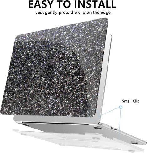 متوافق مع حافظة MacBook Air مقاس 13 بوصة 2022 2021 2020 2019 2018 إصدار M1 A2337 A2179 A1932، حافظة صلبة بتصميم لؤلؤي لامع + واقي شاشة + غطاء لوحة مفاتيح، طباعة جلد الفهد in Kuwait