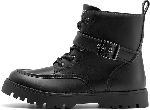 DREAM PAIRS Boys Girls Ankle Boots Lace-up with Buckle Strap Combat boot for Toddler/Little Kid/Big Kids in Saudi Arabia