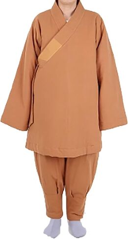 Buddhist Monk Long Robes Gown Kung Fu Uniforms Martial Arts Clothing,Winter Monk Robes Warm,Master Zen Buddhist in Saudi Arabia