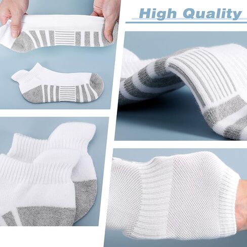 Men’s Athletic Socks Ankle Socks Cushioned Breathable Low Cut Tab Sports Running Socks for Women and Men in Saudi Arabia