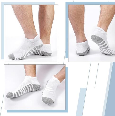 Men’s Athletic Socks Ankle Socks Cushioned Breathable Low Cut Tab Sports Running Socks for Women and Men in Saudi Arabia