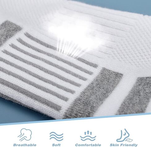 Men’s Athletic Socks Ankle Socks Cushioned Breathable Low Cut Tab Sports Running Socks for Women and Men in Saudi Arabia