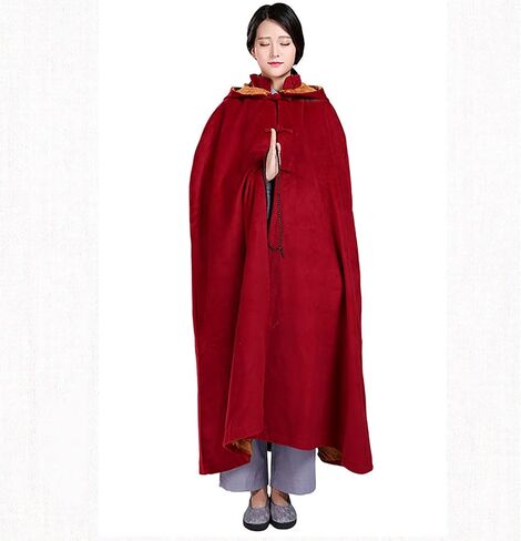 Monk Robe Meditation Cloak,Zen Robe Unisex Cloak Double-Layer Plush Winter Thickened Plush Buddhist Supplies in Saudi Arabia
