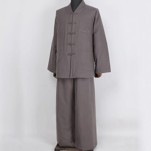 Monk Kung fu Buddhist Robe Meditation Long Gown Suit,Monk Robe Winter Short Coat Thick Warm Men and Women Monk Robe in Saudi Arabia