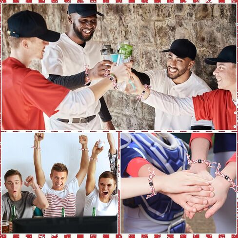 24 Pcs Christian Baseball Gifts for Teen 12 Cross Bracelets 12 Cards Adjustable Baseball Religious Bracelets Gifts in Saudi Arabia