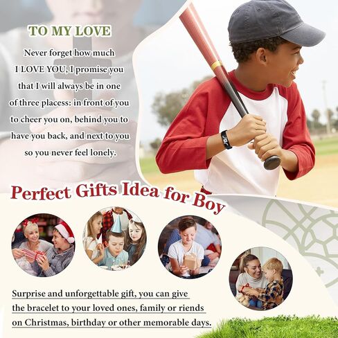 Baseball Gifts for Boys Son Coach Team Kids Player Silicone Baseball Bracelet Party Favors Religious Christian Adjustable Jewelry Gifts Inspirational Bible Verse Cross Bracelet for Man,Sports in Saudi Arabia