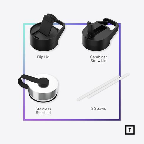 زجاجة مياه رياضية من IRON °FLASK - فم واسع مع 3 أغطية للصنبور - زجاجات مياه رياضية من الفولاذ المقاوم للصدأ للصالة الرياضية والخارجية - للرجال والنساء والأطفال - جدار مزدوج - جدار مزدوج in Kuwait